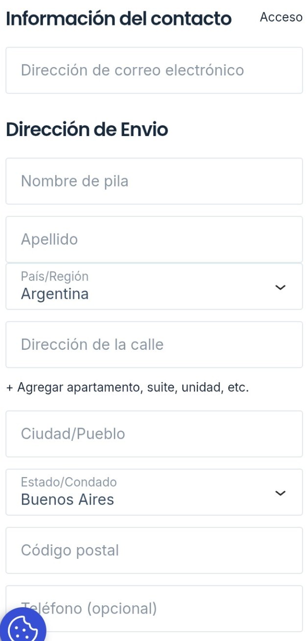 Completá tus datos