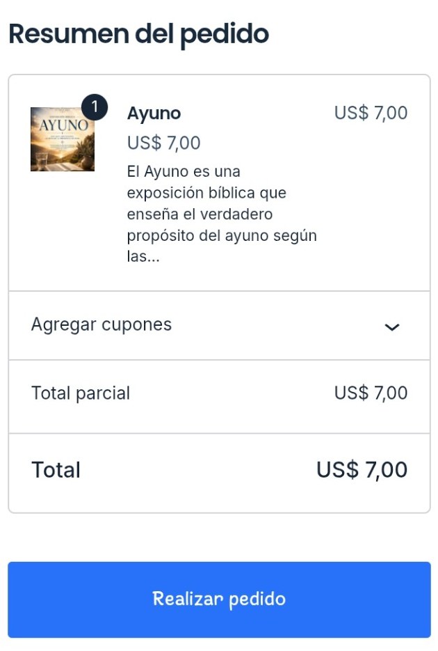Confirmá el pedido